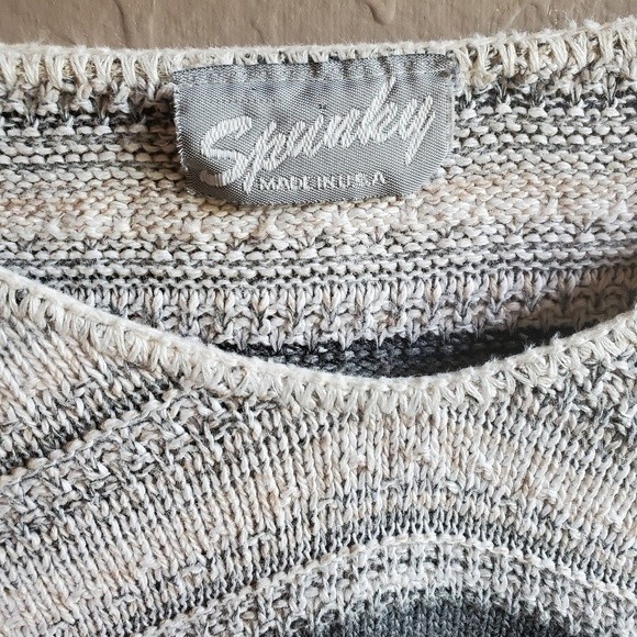 Spunky Vintage Gray Striped Sweater - Picture 12 of 12